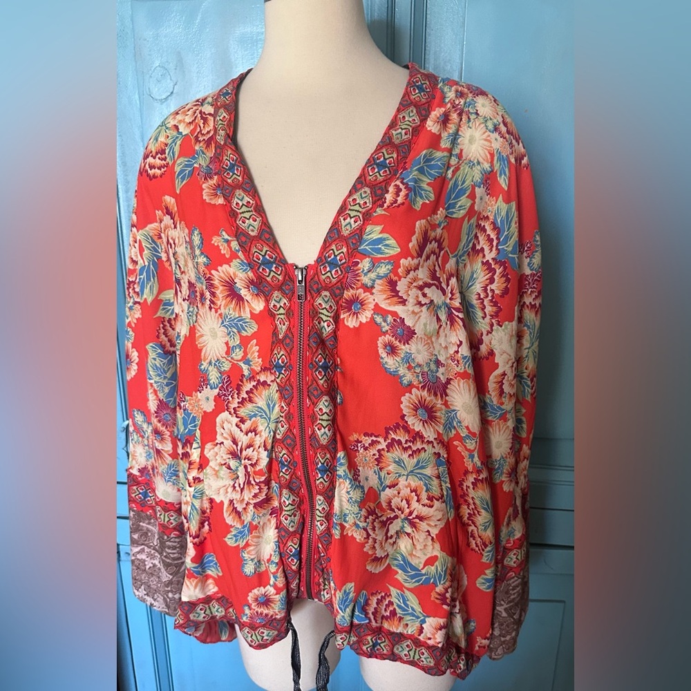 Free People Lightweight Zipper Jacket